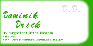 dominik drick business card
